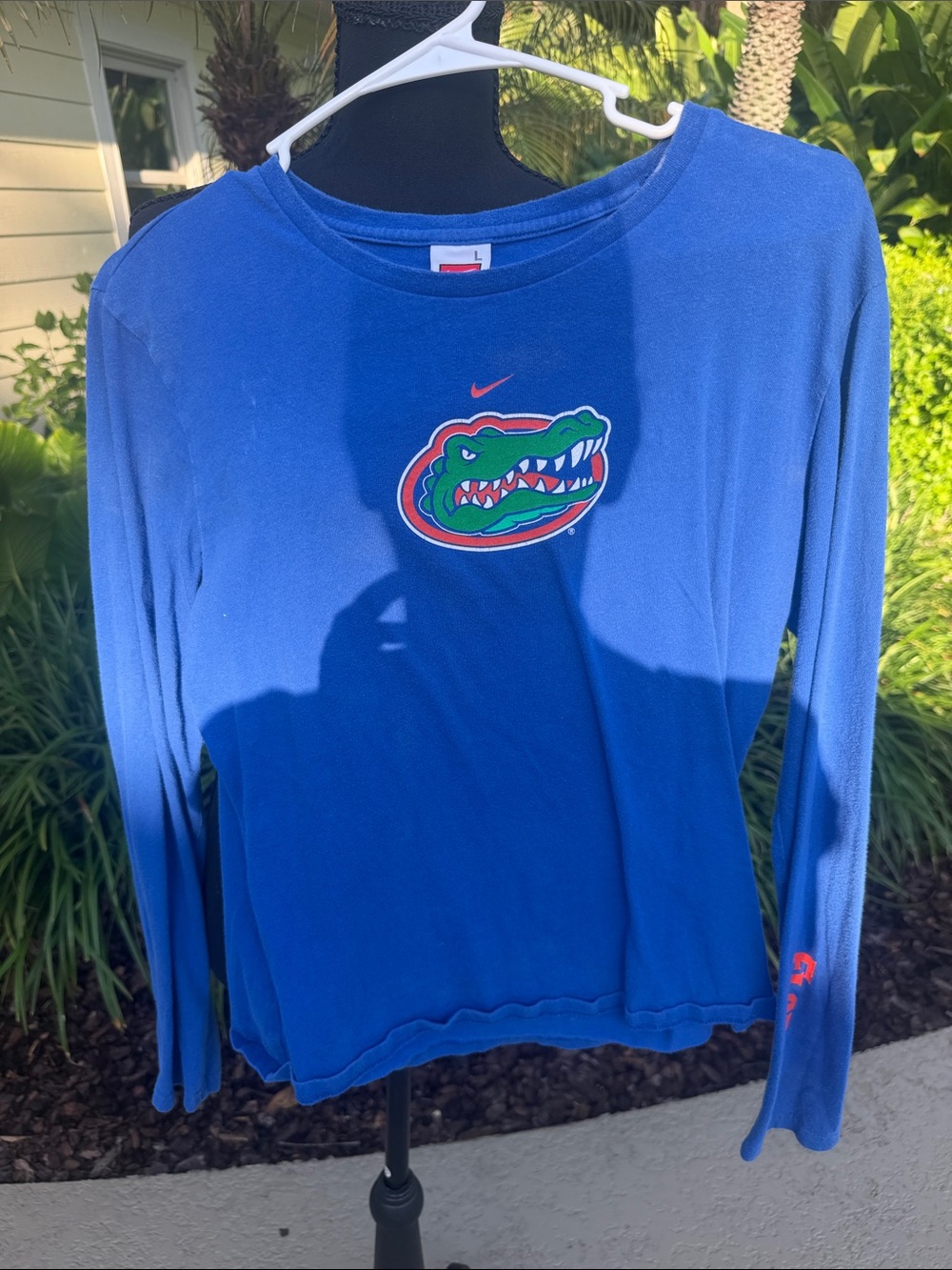 Nike Blue Long-Sleeve Shirt with Gator Logo